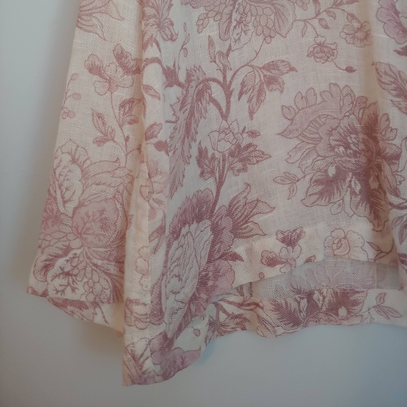 FLAX Boxy Cardi Pink & White Size Small - Picture 4 of 5